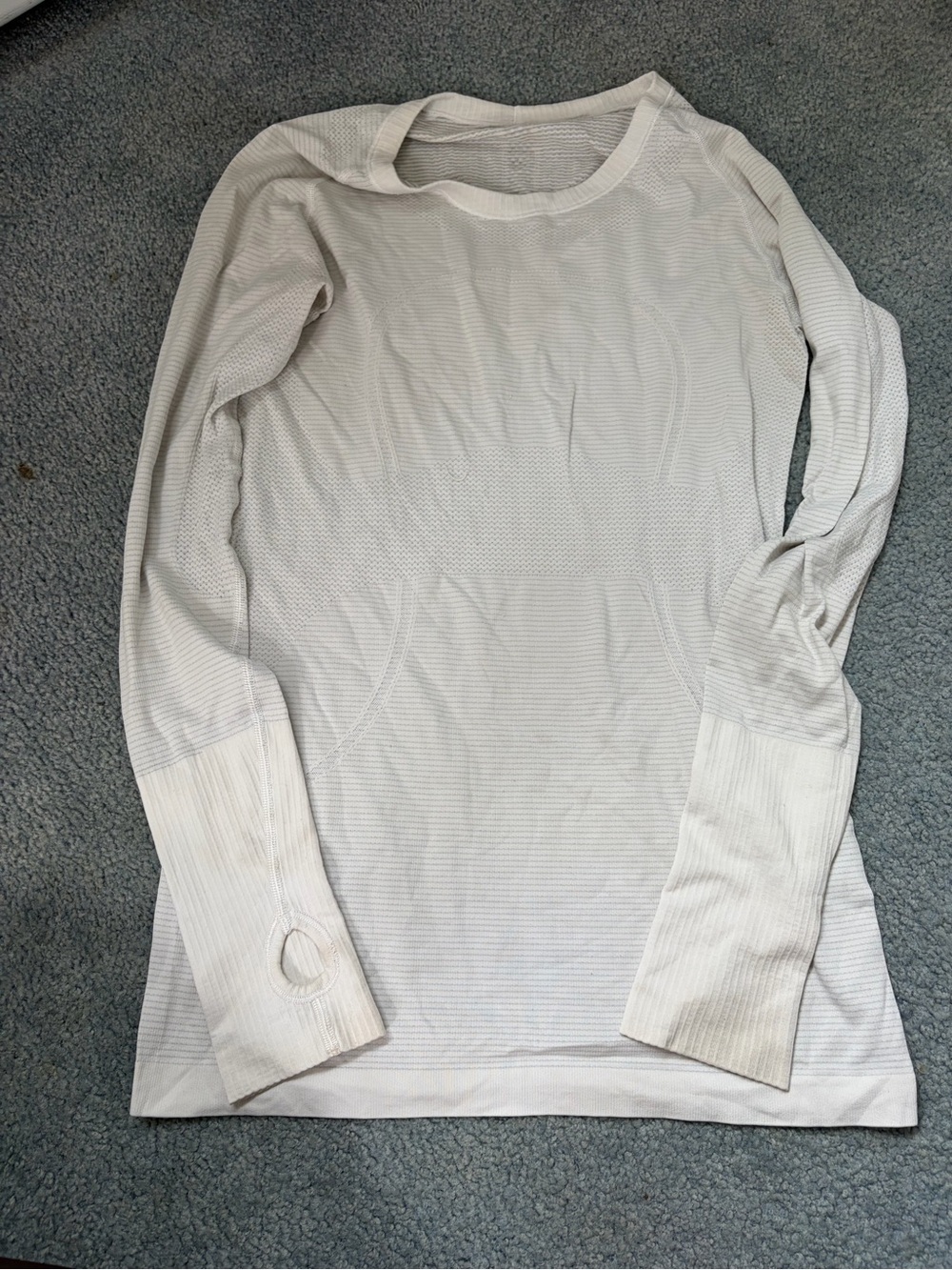 lululemon athletica Light Gray Long-Sleeve Top